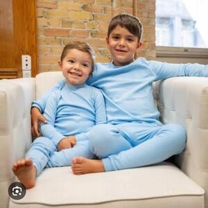 2 New MATCHING Peejamas Soft Sky Blue Kids Pajama Set
